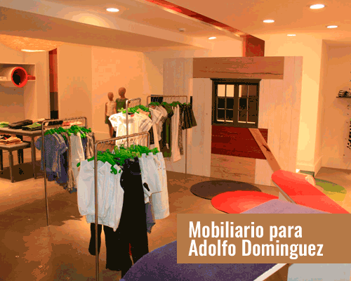 Mobiliario para la tienda Adolfo Dominguez