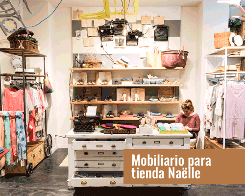 Mobiliario para la tienda Naëlle en Almería